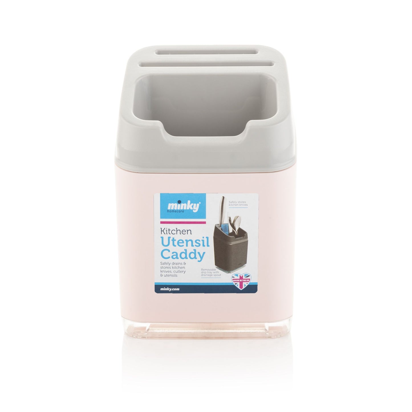 MINKY KITCHEN UTENSIL CADDY PASTEL PINK 20 X 12 X 14 CM APX. TS10200108 \\\KD22345