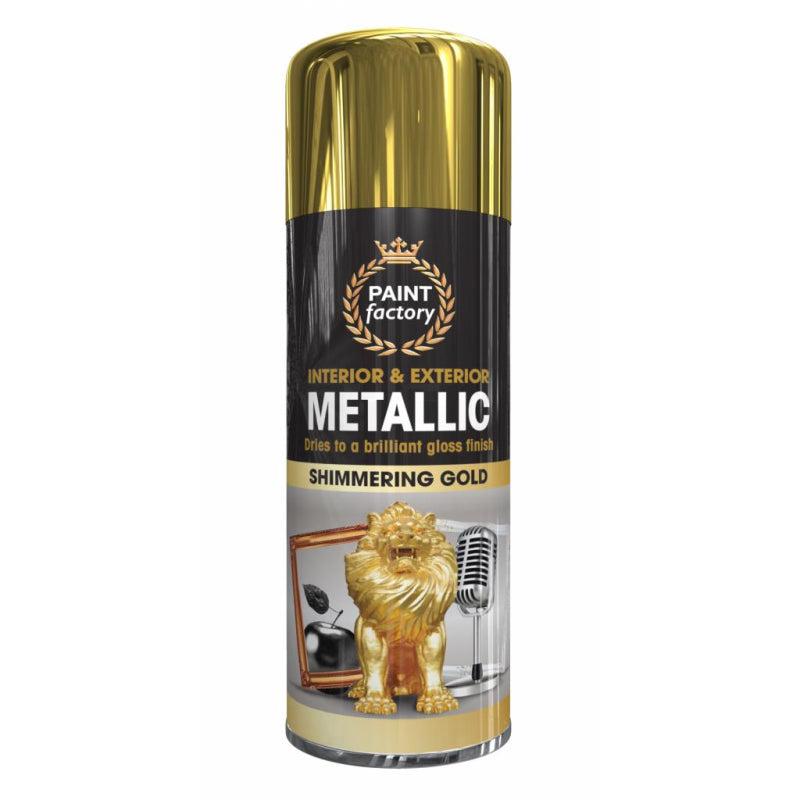 PAINT FACTORY COLOUR IT SPRAY PAINT 400ML - GOLD METALLIC. WDL1751PR \\\KD22352
