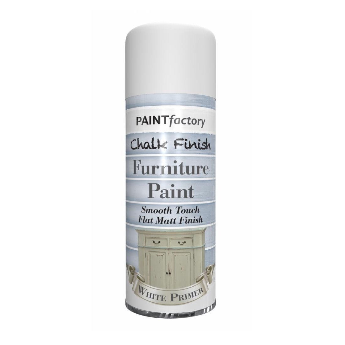 PAINT FACTORY CHALK IT FURNITURE SPRAY PAINT 400ML - WHITE PREMIER. WDL2782 \\\KD22356