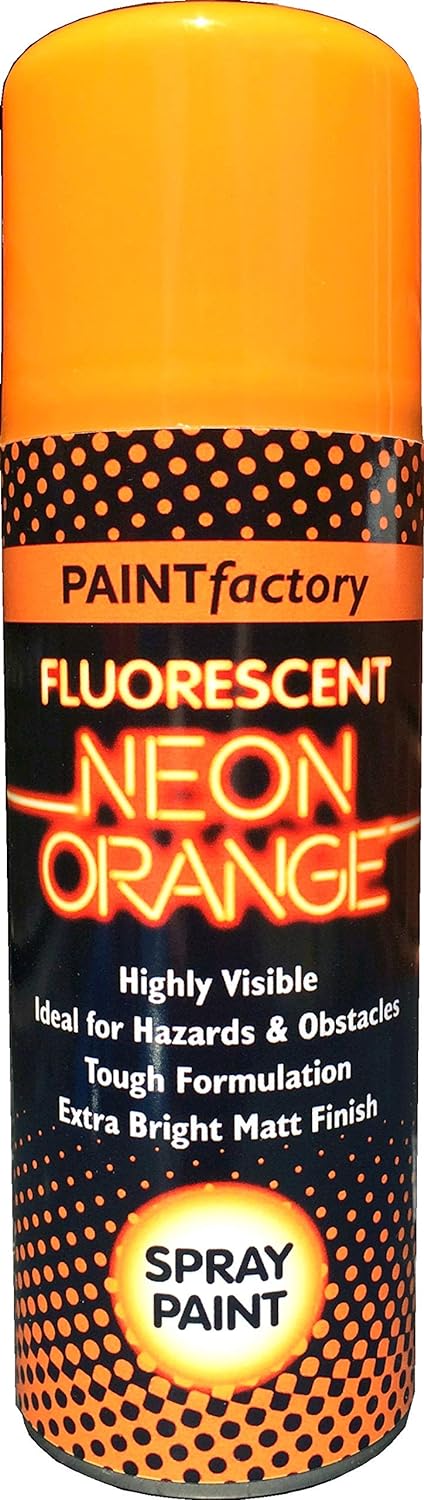 PAINT FACTORY ALL PURPOSE SPRAY PAINT 200ML - NEON ORANGE. WDL5388 \\\KD22357