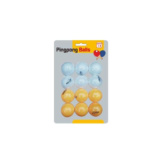 PINGPONG TABLE TENNIS BALLS 12/PK ( 6 WHITE - 6 ORANGE ). FA035 \\\KD22369
