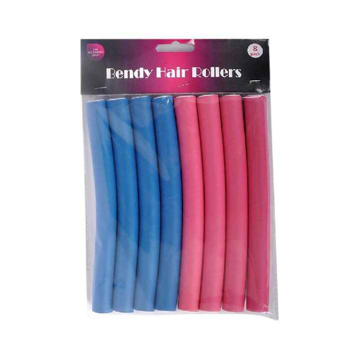 THE ACCESSORY SHOP BENDY HAIR ROLLERS 8/PK. CHA042 \\\KD22373