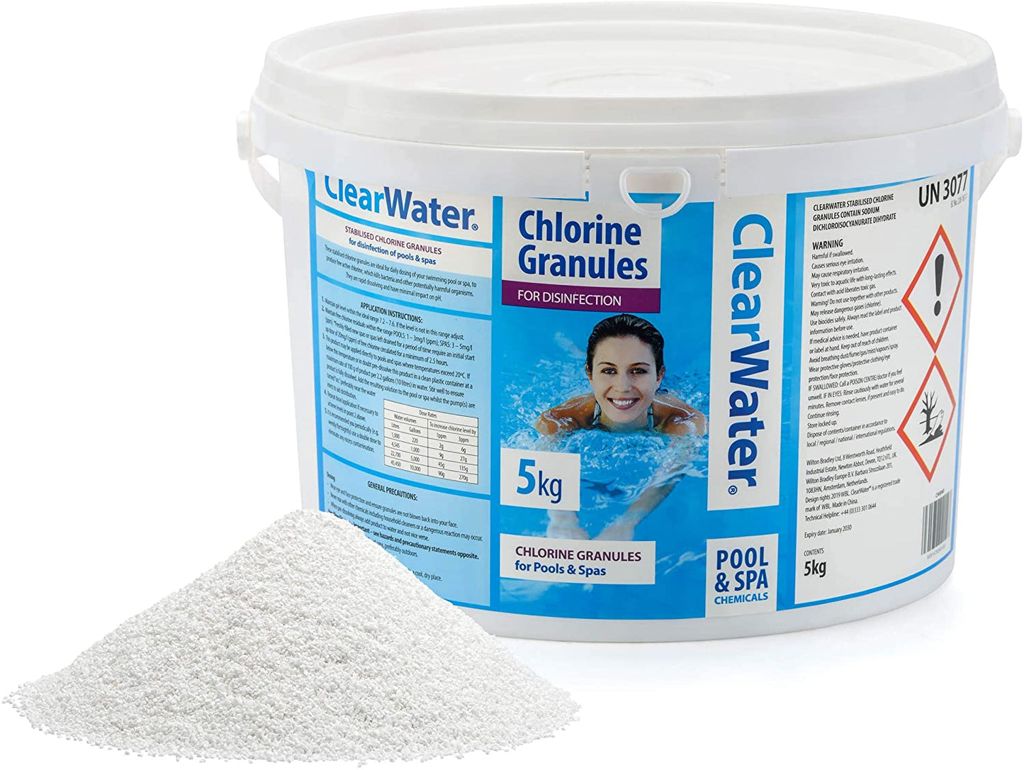CLEARWATER CHLORINE GRANULES 5KG. CH0040 \\\KD22378