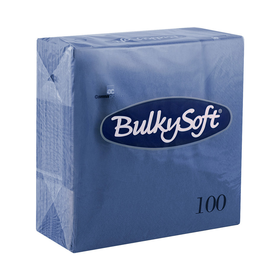 BULKY SOFT 2PLY 4 FOLD NAPKINS 33CM X 33CM 100/PK - BLUE. 32180 \\\KD22397