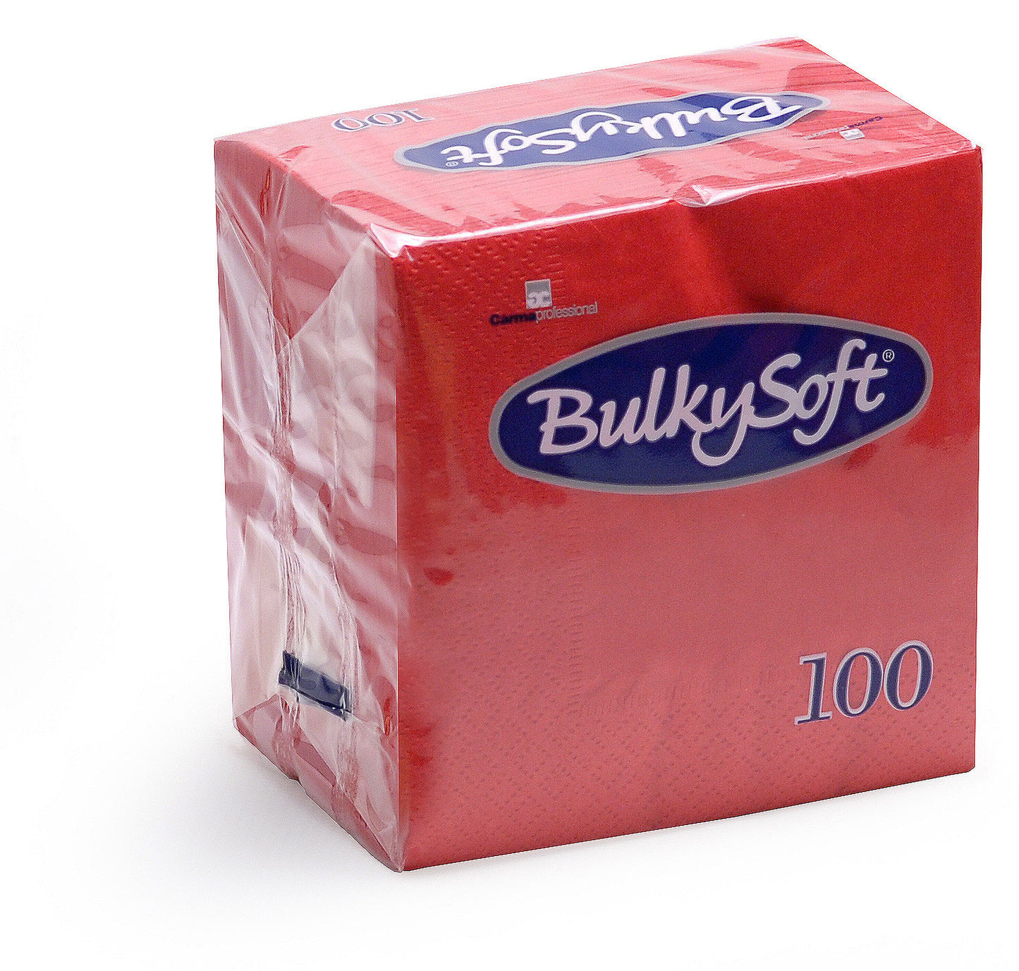 BULKY SOFT 2PLY 4 FOLD NAPKINS 33CM X 33CM 100/PK - RED. 32190 \\\KD22399