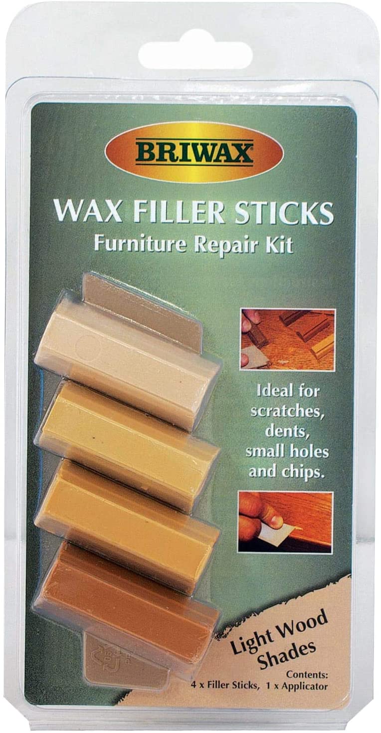 BRIWAX WAX FILLER STICKS FOR LIGHT COLOUR WOOD. BWSWSLGT \\\KD22459