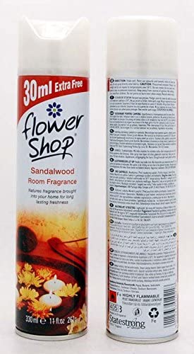 FLOWERSHOP SANDALWOOD ROOM FRAGRANCE 12 X 330ML. 11FL155 \\\KD22498