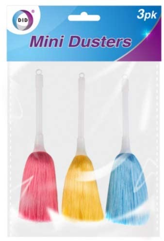 PACK OF 3 MINI PLASTIC STATIC DUSTERS 22 CM. CL4770 \\\KD22499