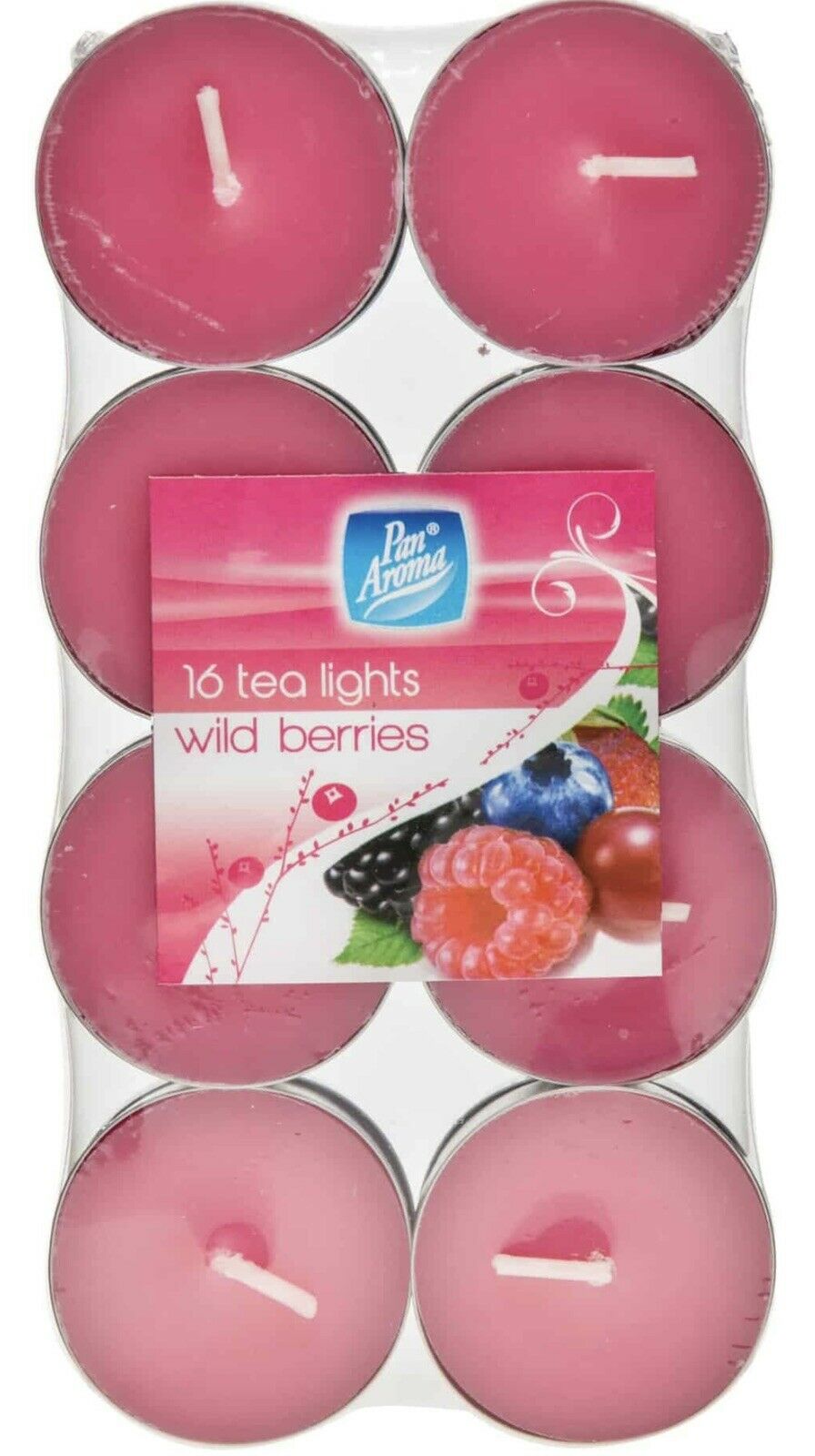 16 X PAN AROMA TEA LIGHTS WILD BERRIES. PAN0404 \\\KD22522