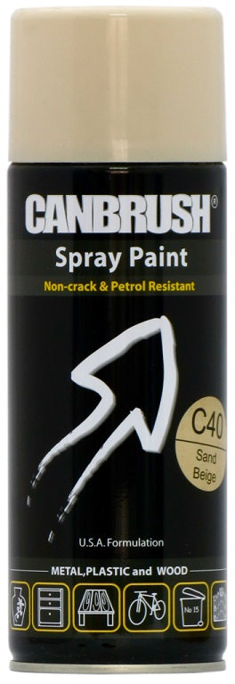 MULTI PURPOSE CANBRUSH C40 SAND BEIGE SPRAY PAINT 400ML. CANC40 \\\KD22537