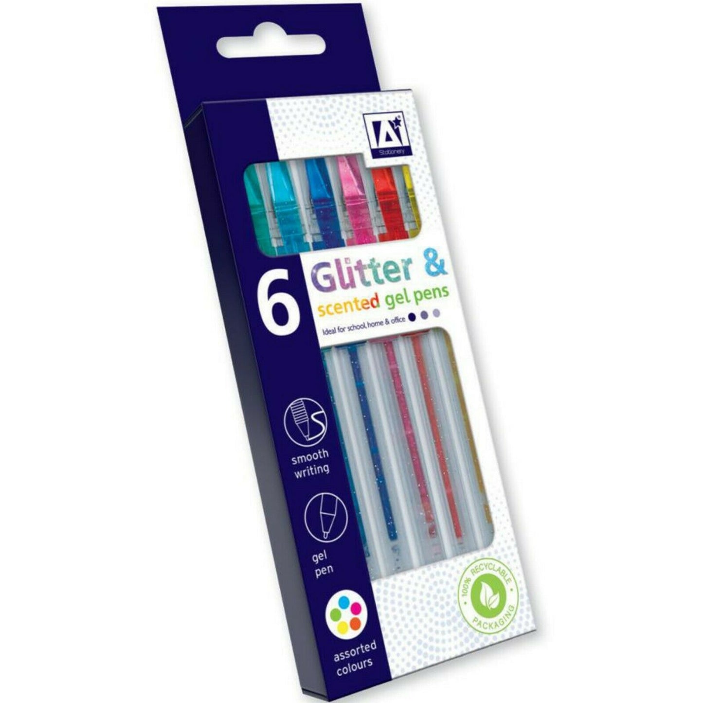 A STAR METALLIC & PEARLISED GEL PENS PACK OF 6. MGU/7 \\\KD22545