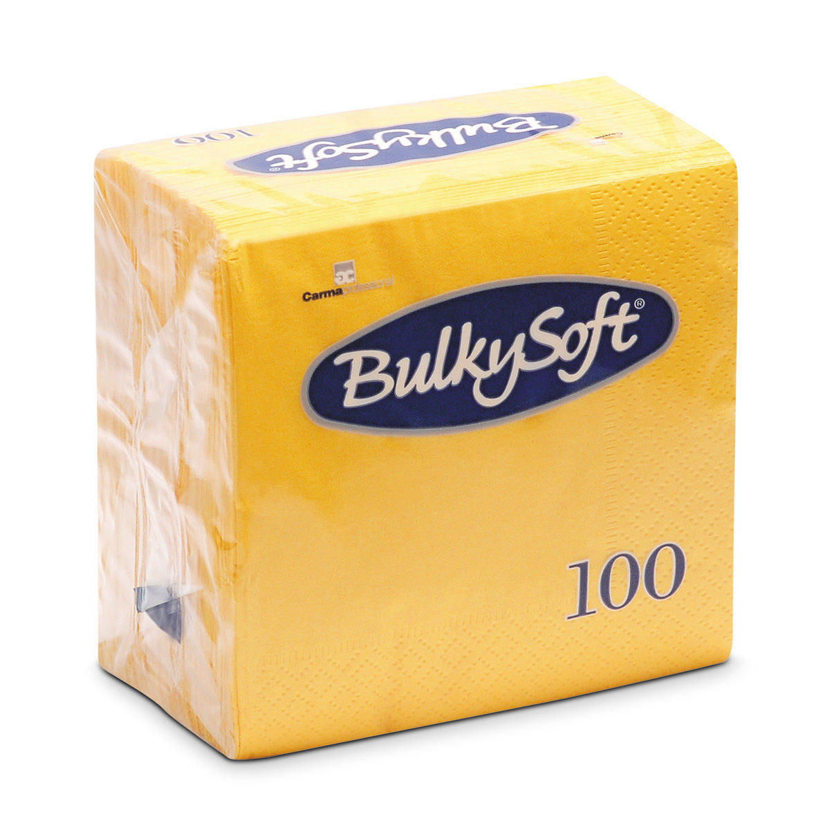 BULKY SOFT 2PLY 4 FOLD NAPKINS 40CM X 40CM 100/PK - YELLOW. 32078 \\\KD22556