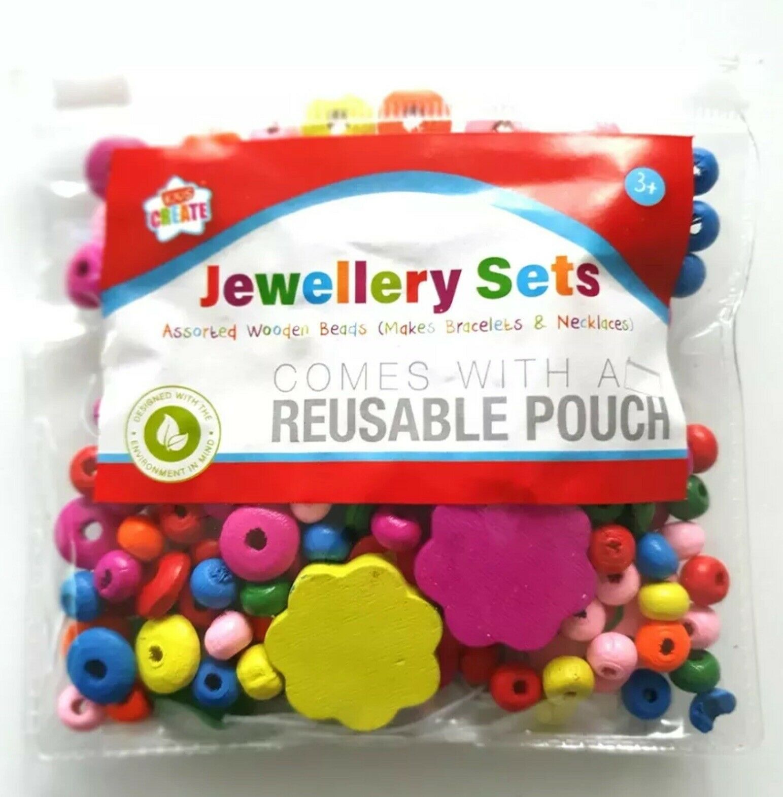 PACK OF MIXED JEWELLERY WOODEN BEADS. BRAD/1 \\\KD22573