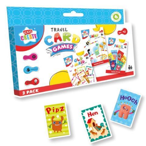 KIDS CREATE ASSORTED CLASSIC TRAVEL CARD GAMES 3/PK. CARG/2 \\\KD22576