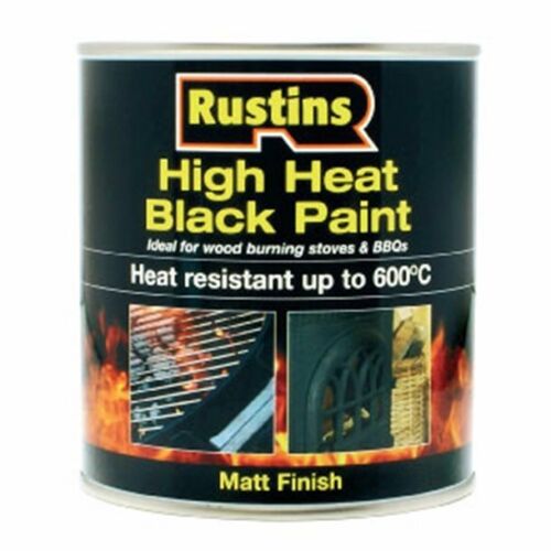 RUSTIN HIGH HEAT BLACK PAINT 500ML. HRBL500 \\\KD22641