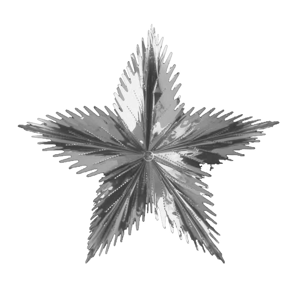 CHRISTMAS FOIL 5 SECTION STARBURST 16" - SILVER. DP55801 \\\KD22698