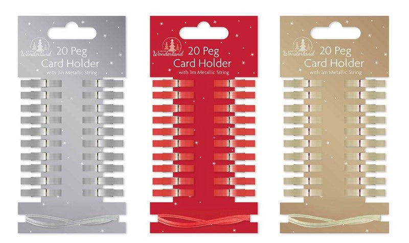 FESTIVE WONDERLAND CARD / PHOTO HOLDER MINI WOODEN PEGS 20/PK. XC0026 \\\KD22699