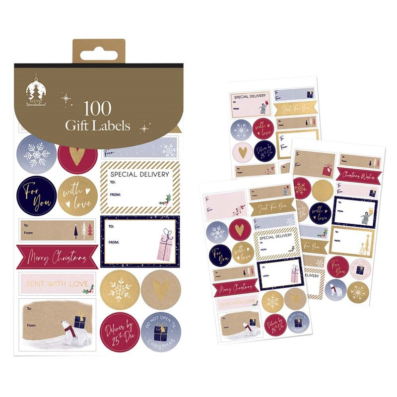 CONTEMPORARY GIFT LABELS PACK 100/PK. TAXA0120 \\\KD22702