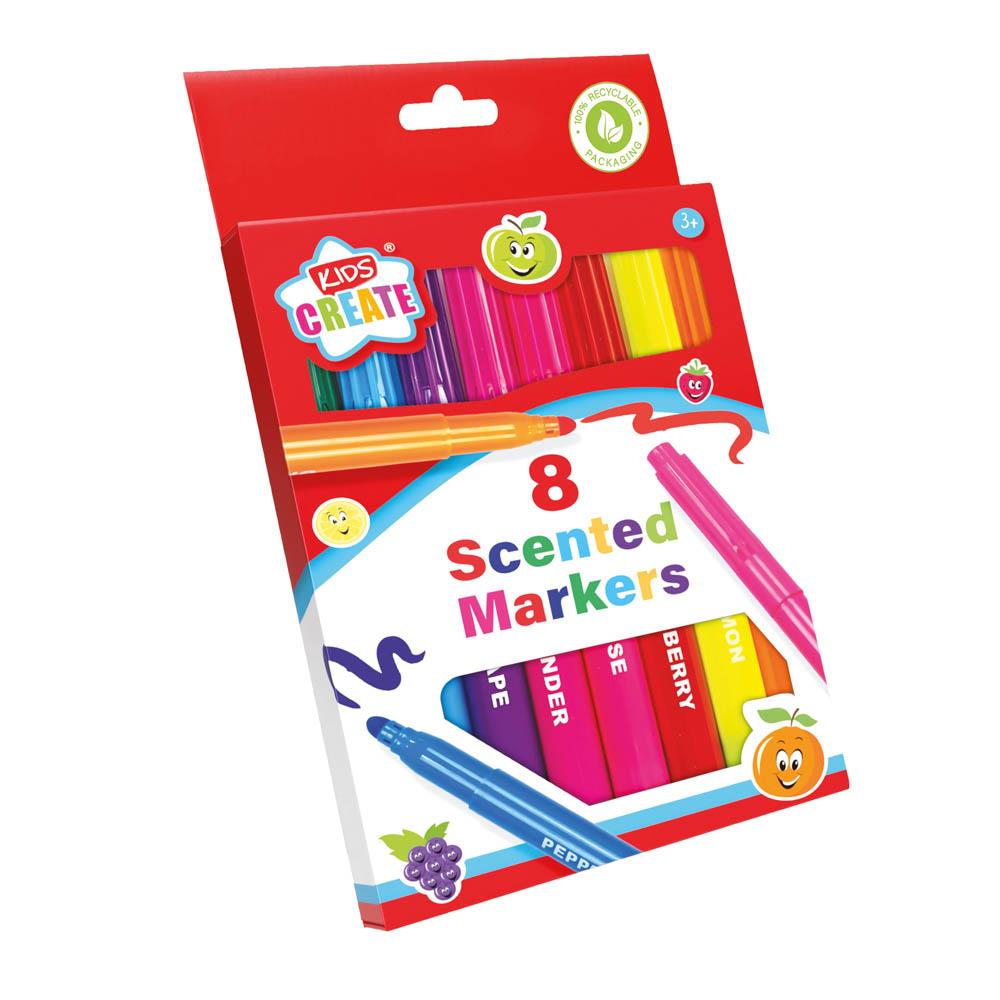 KIDS CREATE SCENTED MARKERS 8/PK. MATK/1 \\\KD22712