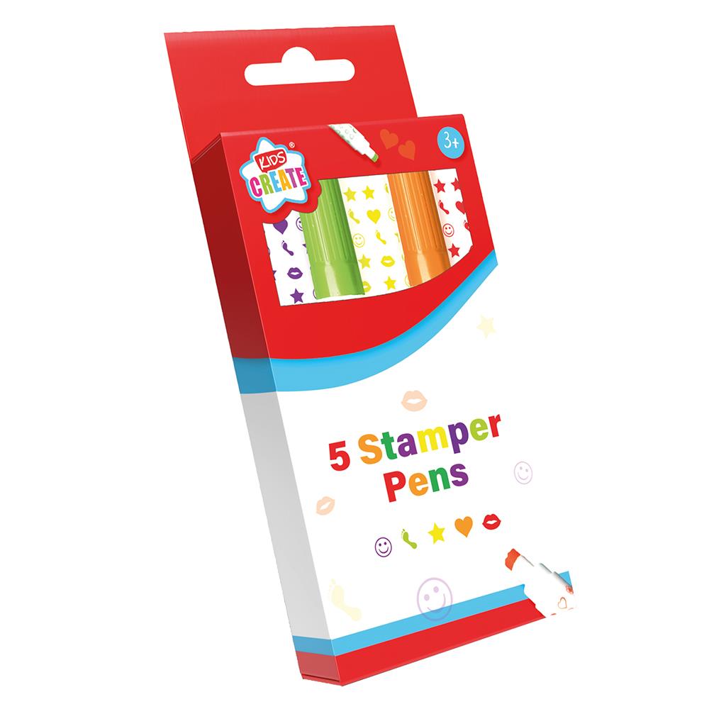 KIDS CREATE STAMPER PENS 5/PK. STMP/3 \\\KD22713