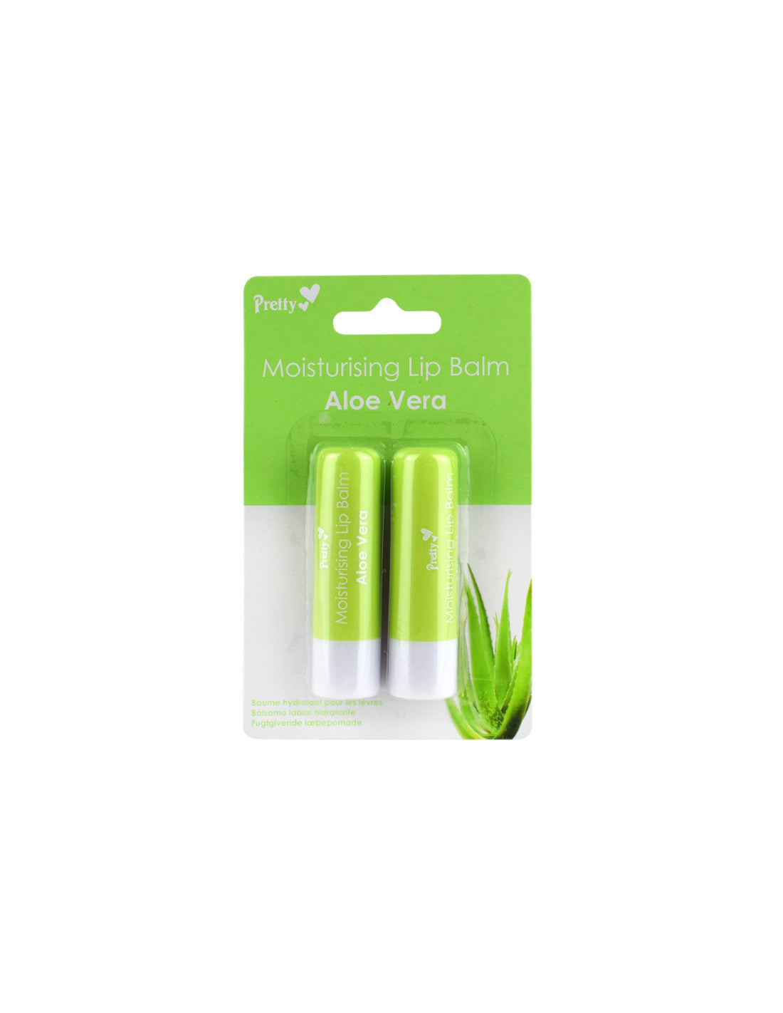 PRETTY MOISTURISING LIP BALM ALOE VERA 2 X 4.3G. 82312-019 \\\KD22719