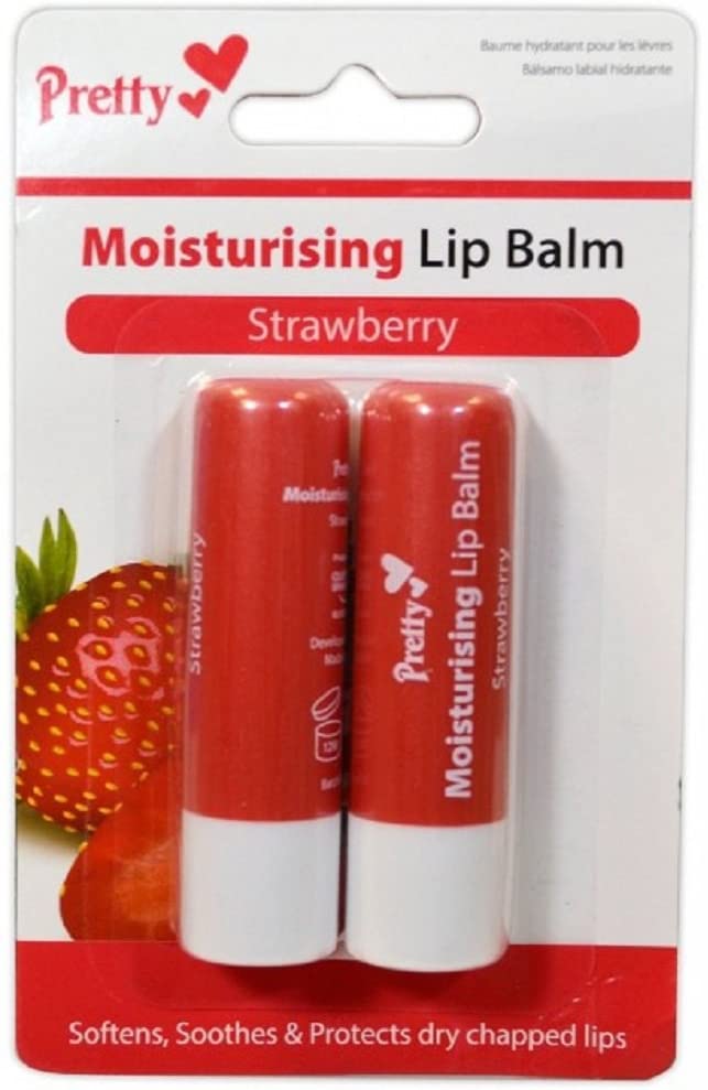 PRETTY MOISTURISING LIP BALM STRAWBERRY 2 X 4.3G. 79909-019 \\\KD22720