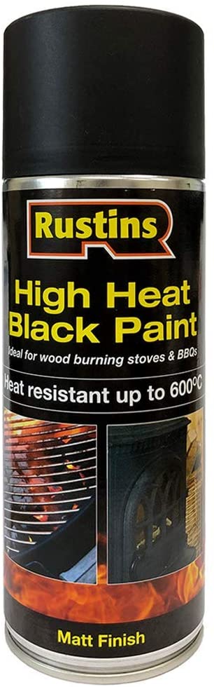 RUSTIN HIGH HEAT BLACK PAINT 400ML. HRBL400 \\\KD22734