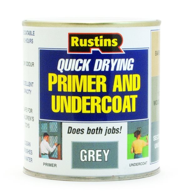 RUSTINS QUICK DRYING GREY PREMIER & UNDERCOAT 500ML. GYPU500 \\\KD22735