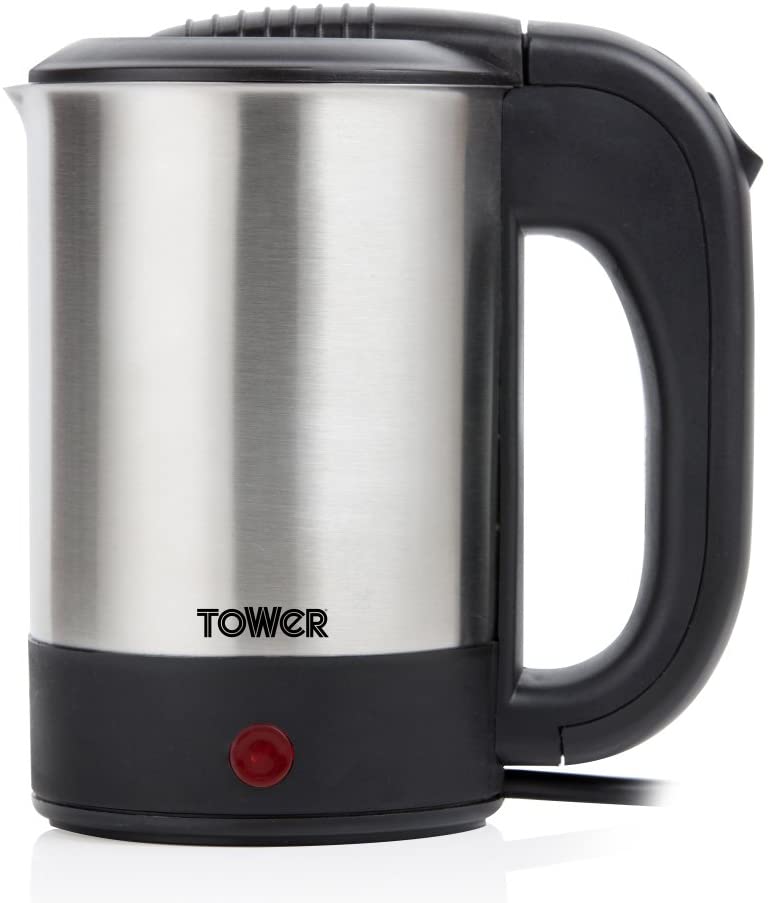 TOWER TRAVEL KETTLE WITH TWO CUPS 0.5 LITER 1000 W SILVER. T10026 \\\KD22760