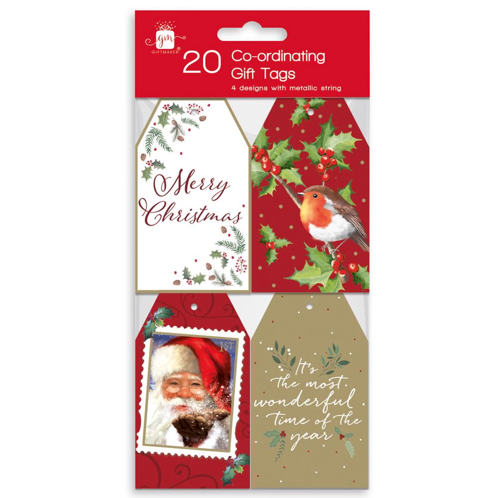GIFTMAKER ELEGANT TRADITIONS CHRISTMAS GIFT TAGS 20/PK. XAKGT1030 \\\KD22803