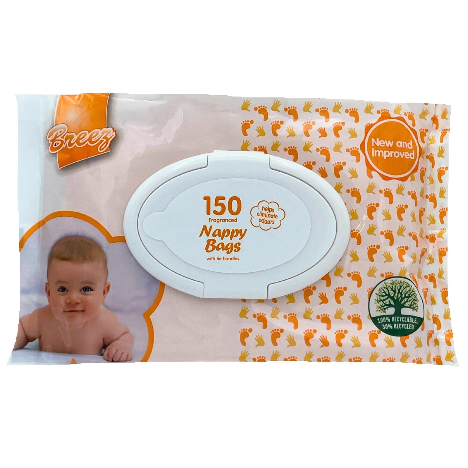 TIDYZ FRAGRANCED NAPPY BAGS 150/PK. B0329 \\\KD22828