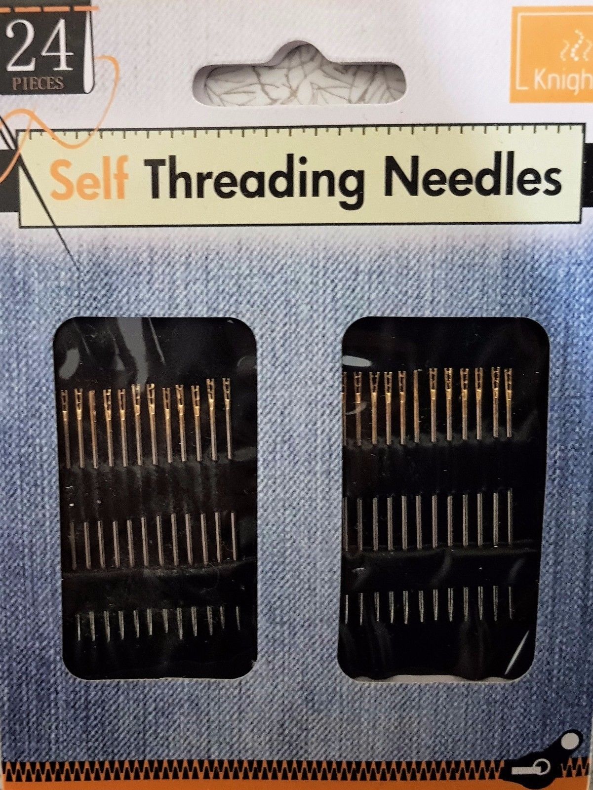 KNIGHT 24 PIECES SELF THREADING NEEDLES. 916005 \\\KD22831