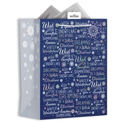 CHRISTMAS LARGE GIFT BAG - FESTIVE TEXT. XALGB14L XALGB04L \\\KD22839