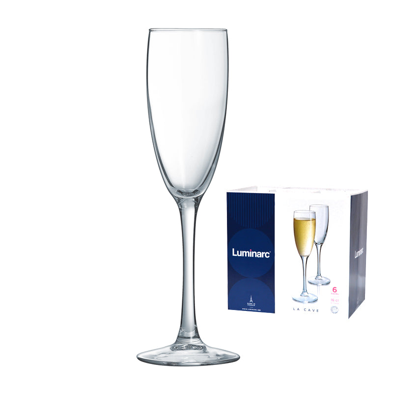 LUMINARC LA CAVE FLUTE 16CL PACK OF 6. AJ9399 \\\KD22843
