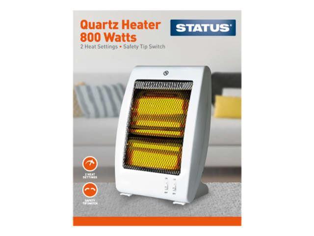 STATUS QUARTZ HEATER 800W WHITE. QHS-800W1PKB \\\KD22917
