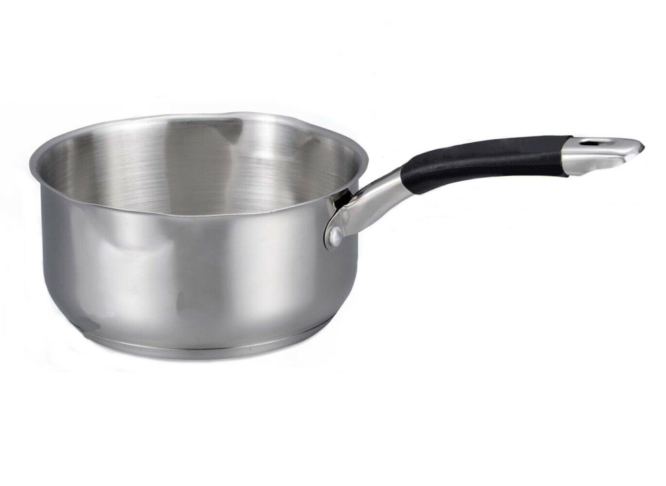 SUPREME STAINLESS STEEL MILK PAN WITH SILICONE GRIP 14CM. TS60971 \\\KD22938