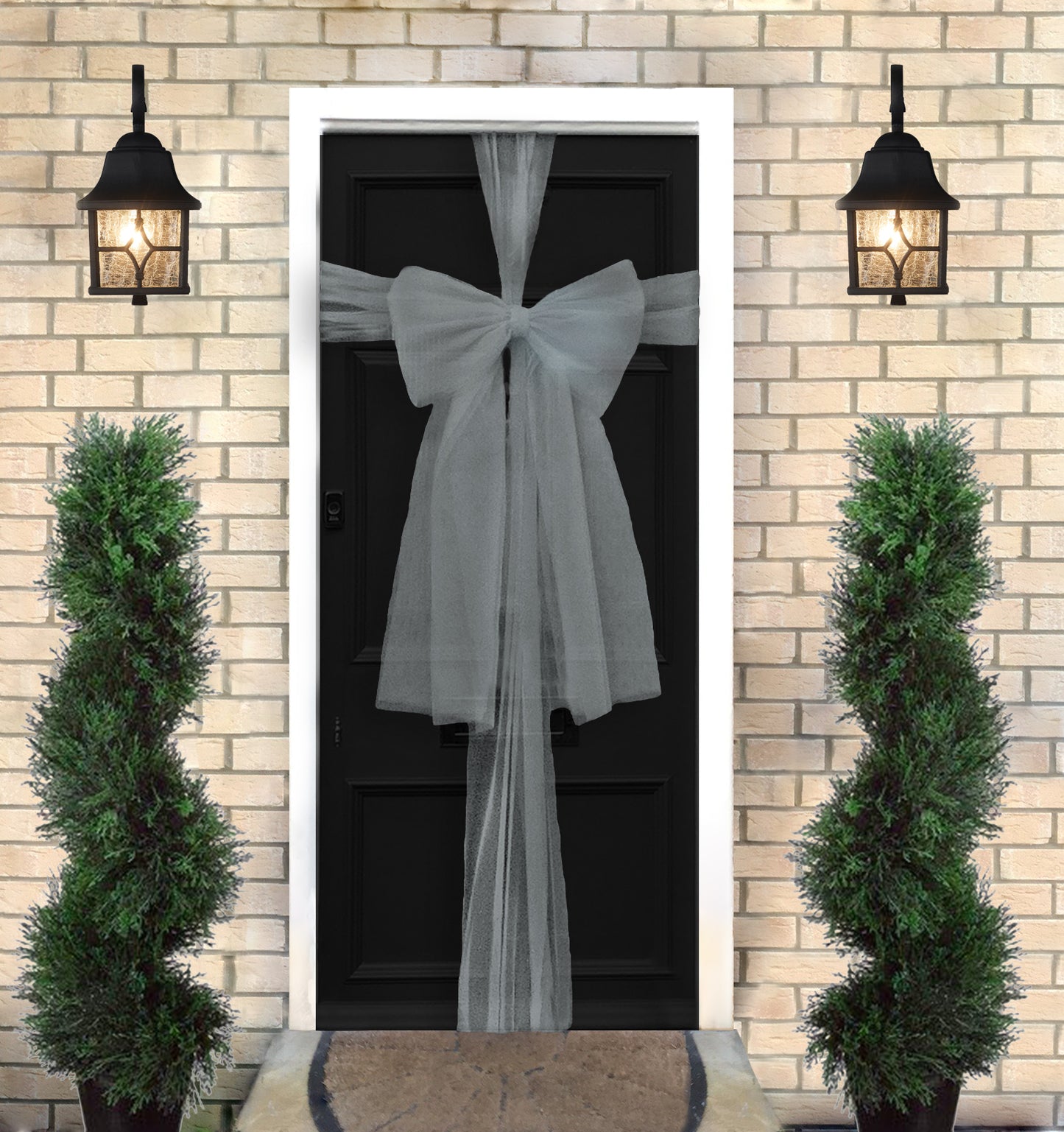 ORGANZA DOOR BOW KIT - SILVER. DP56780 \\\KD22954