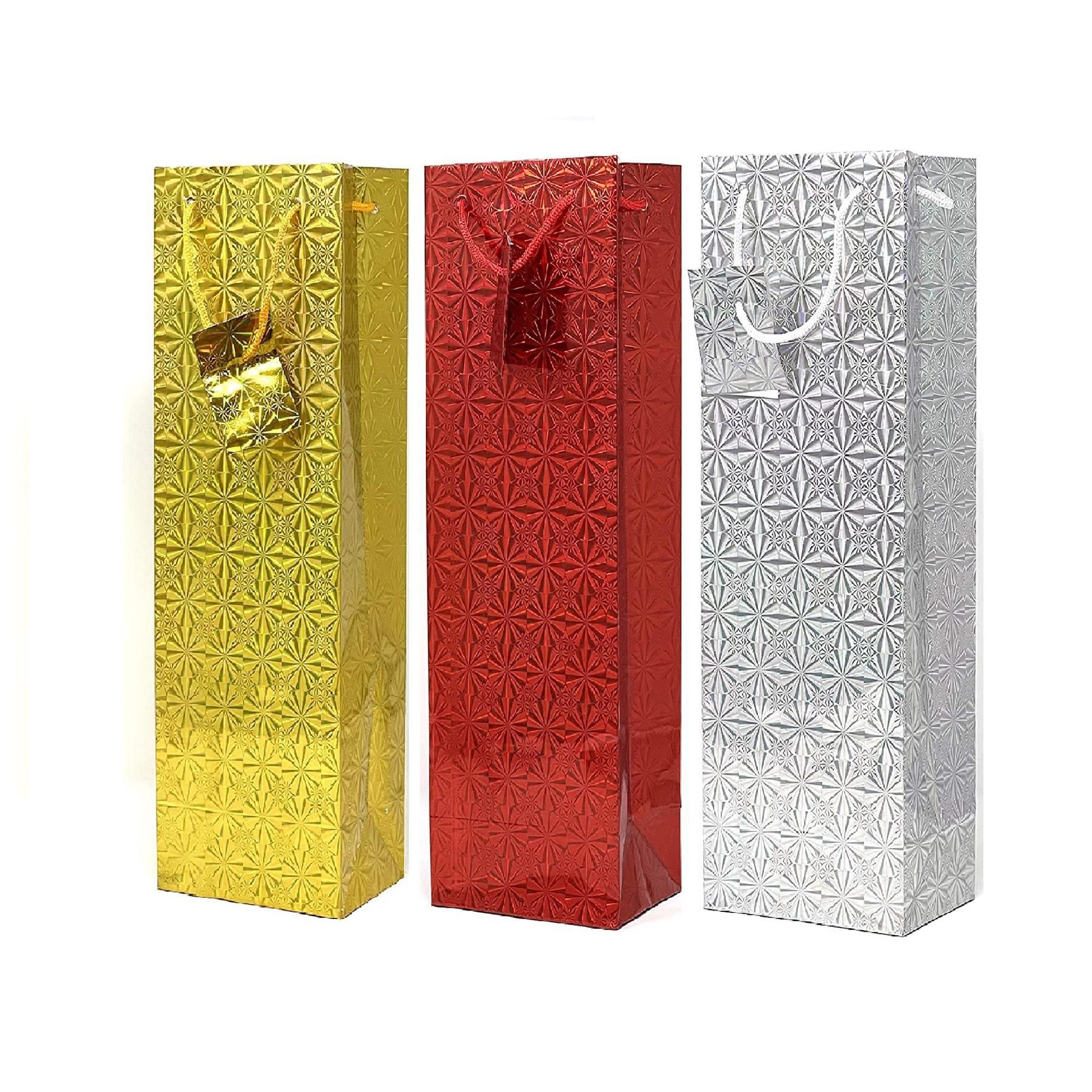 COUNTY HOLOGRAPHIC BOTTLE GIFT BAG 12/PK. C302 \\\KD23049