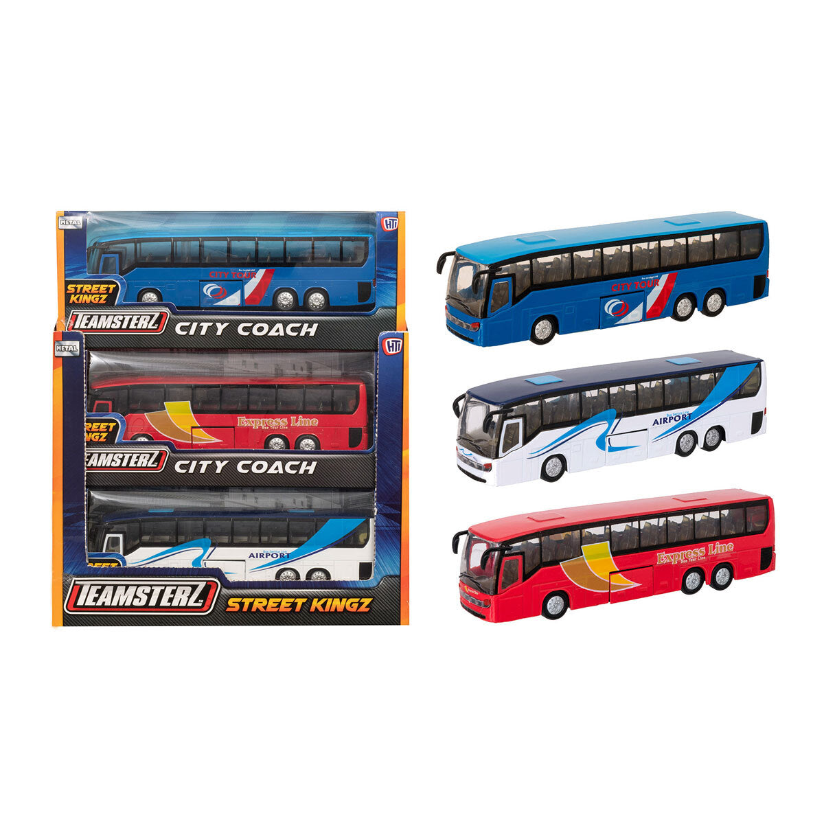 TEAMSTERZ STREET KINGZ TOY MODEL COACH CITY VEHICLE BUS 1:50. 1377030 \\\KD23051