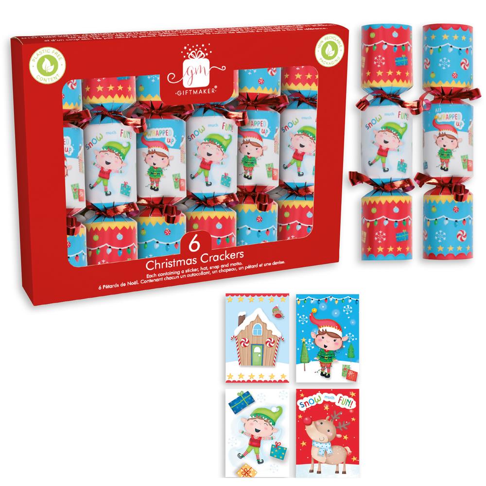 GIFTMAKER CHRISTMAS CRACKERS - CUTE ELF. XAKGS102 \\\KD23122