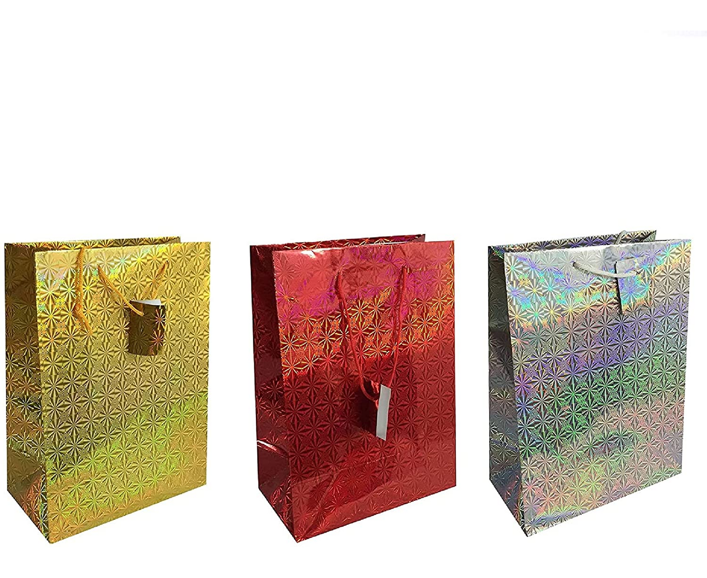 12/PK COUNTY HOLOGRAPHIC GIFT BAG  MEDIUM. C304 \\\KD23165