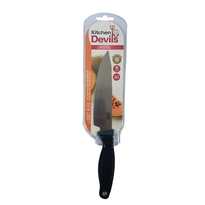 KITCHEN DEVILS COOKS KNIFE WITH BROAD PLAIN EDGE. 1000761 \\\KD23171