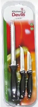 KITCHEN DEVILS  LIFESTYLE STARTER SET OF HANDY KNIVES. 1000776 \\\KD23176