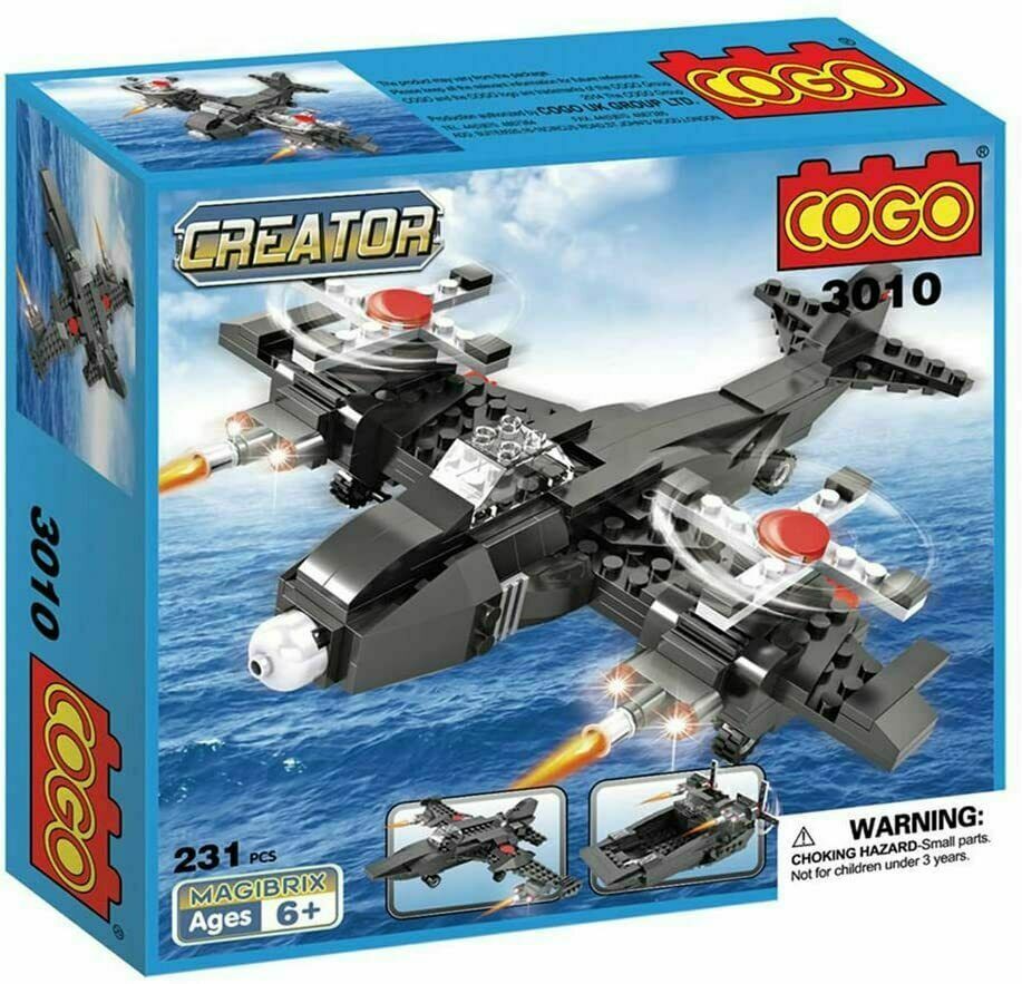 CHILDREN 3 IN 1 BUILDING BLOCKS BRICKS PLAIN  COGO. DGI9185 \\\KD23290
