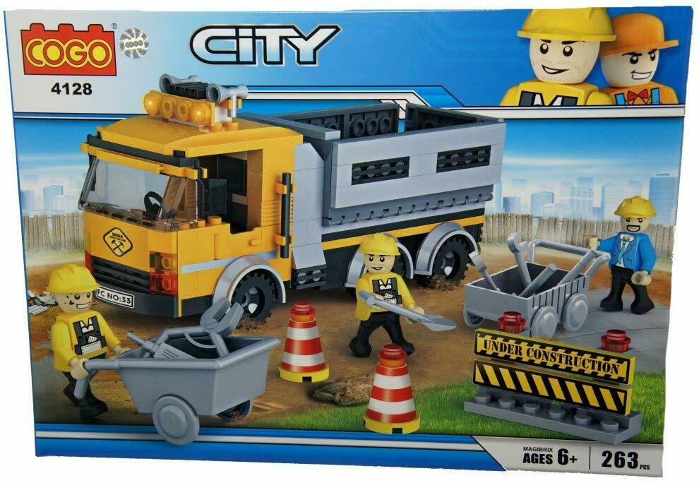 COGO CONSTRUCTION TRUCK BLOCKS BUILDING SET 263P. DGI9192 \\\KD23291