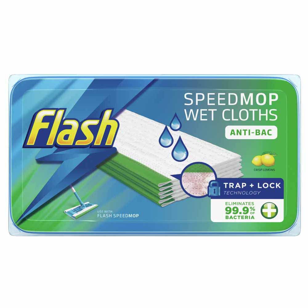 FLASH SPEEDMOP ANTI BAC REFILL PADS LEMON 24PK WITH TRAP LOCK. C005185 \\\KD23299