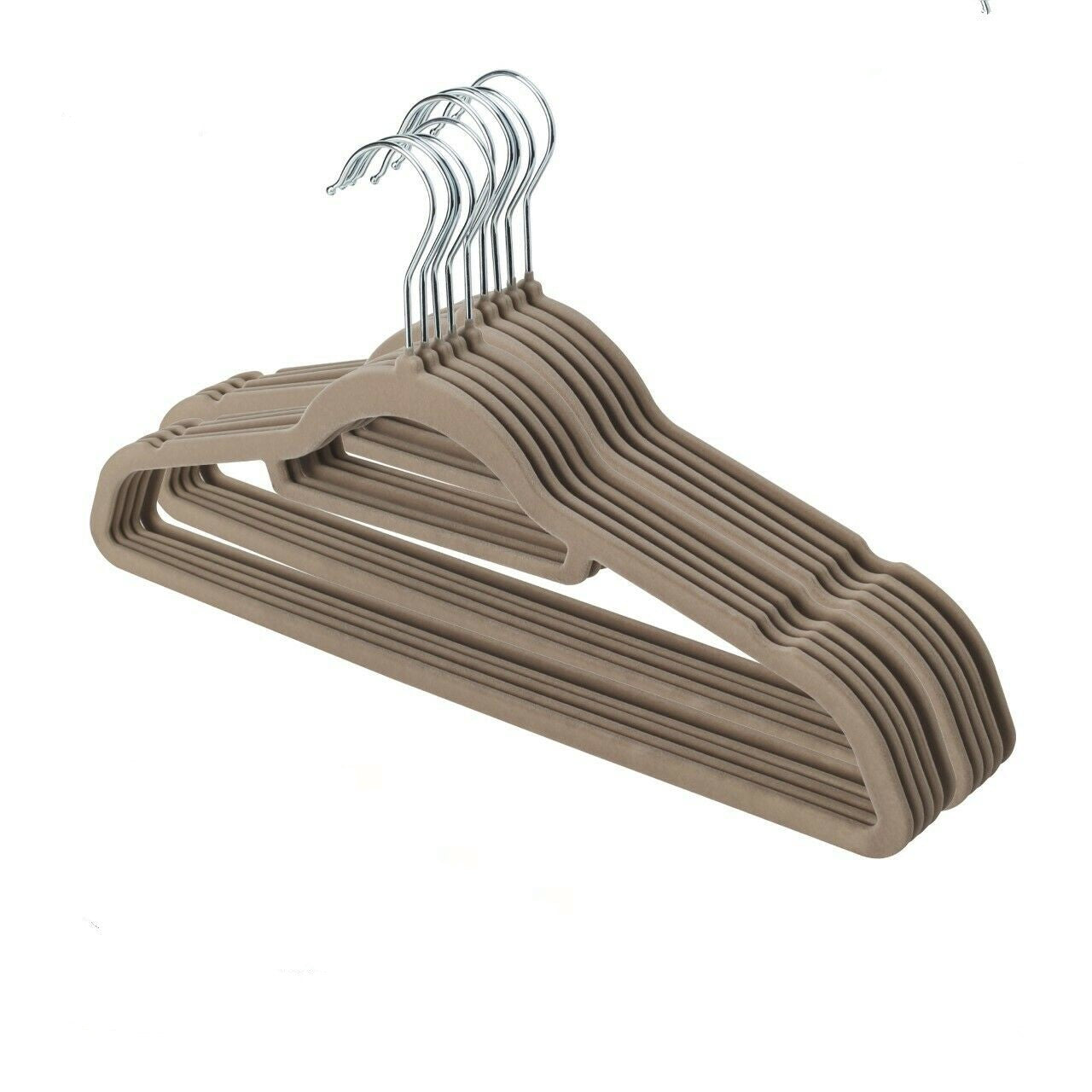 BEIGE VELVET HANGER PACK OF 10. DGI3645 \\\KD23323