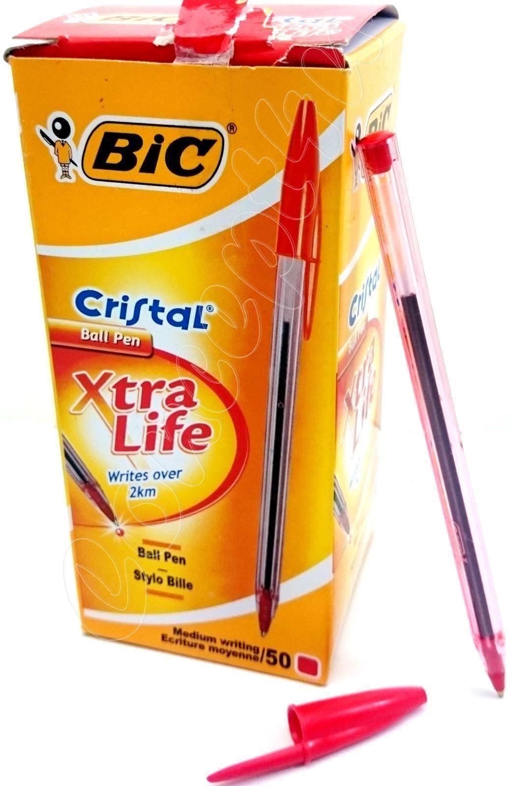 PACK OF 50 BIC CRISTAL BALL PENS RED. BIC5130RED_50 \\\KD23328