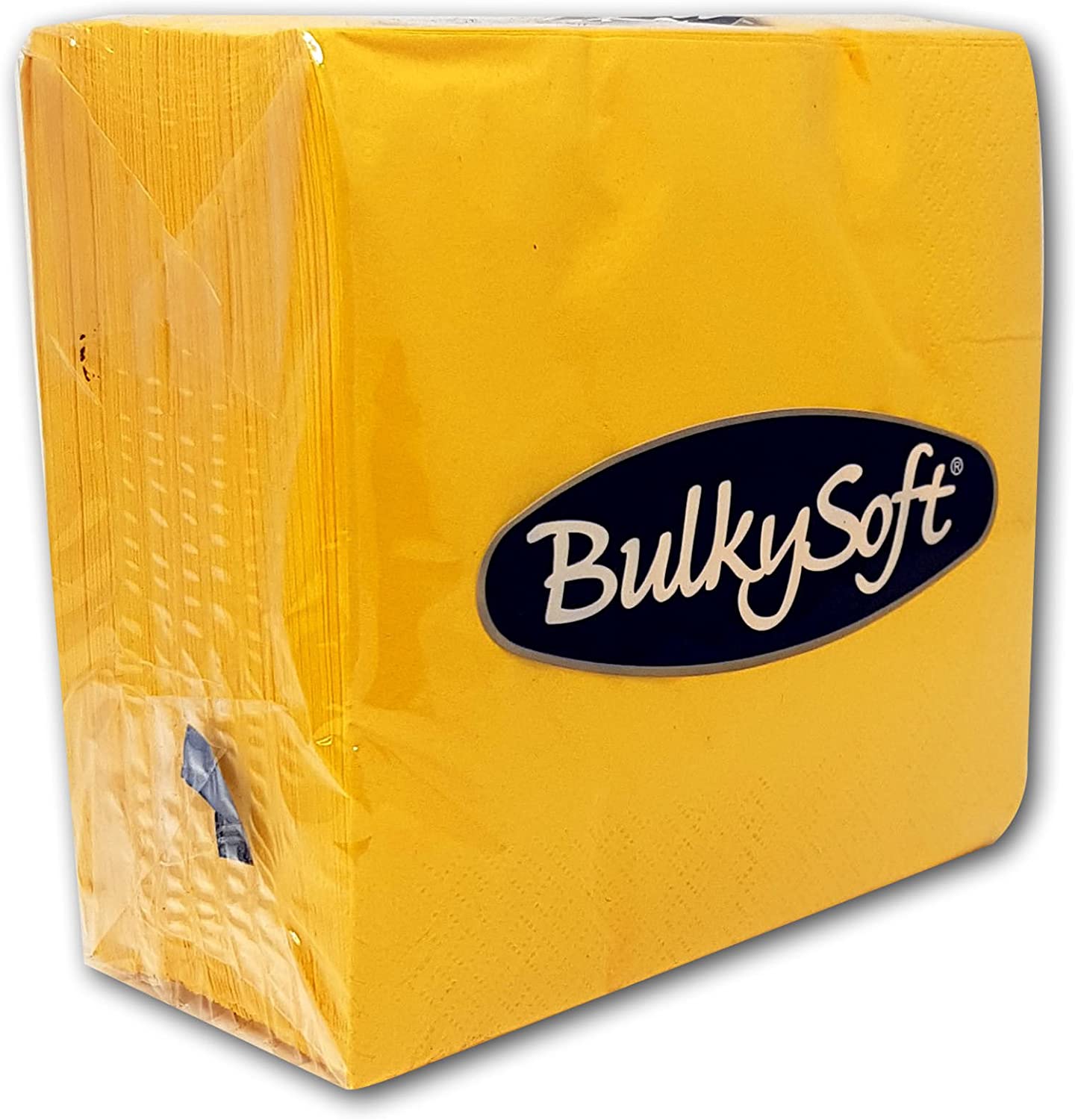 BULKY SOFT 2PLY 4 FOLD NAPKINS 33CM X 33CM 100/PK - YELLOW DARK. 32410 \\\KD23382