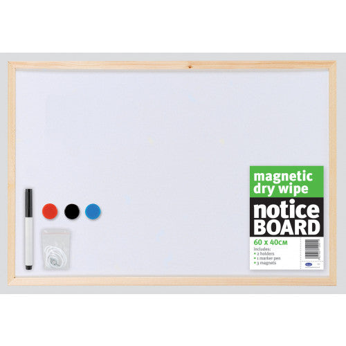COUNTY MAGNETIC DRY WIPE NOTICE BOARD 60 X 40CM. C834 \\\KD23485